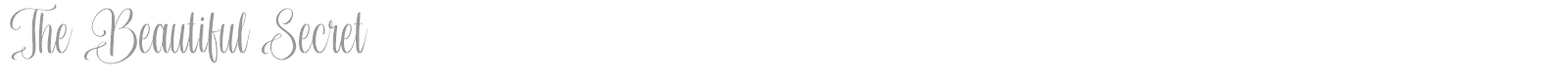 The Beautiful Secret font preview